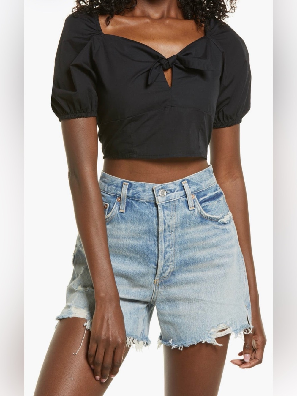 NWOT Vero Moda woven organic cotton crop top sz xs